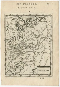 Antique Map of the Moscovia region by Mallet (c.1683) - Picture 1 of 1