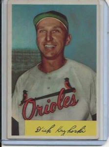 1954 Bowman Baseball Card Dick Kryhoski 1st Base Baltimore Orioles NR Mint # 117 - Picture 1 of 2