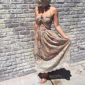Zimmermann Anais Antique Tie Dress in nude floral Size 0 / AU 8 / US 4 - Bild 1 von 16