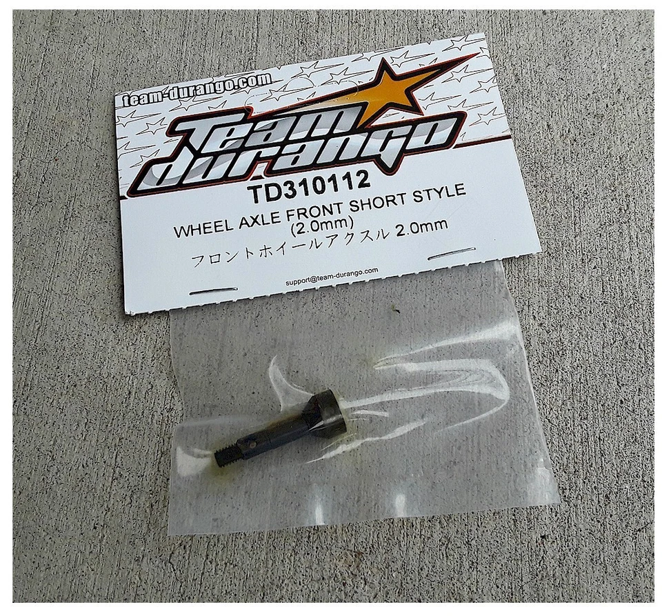 Team Durango TD310112 Wheel Axle Short DEX410 2010 Spec v3 v4 v5 DEX410R v3 1pc - Image 1 of 1