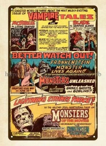 Frankenstein monster metal tin sign cool garage accessories - Picture 1 of 4
