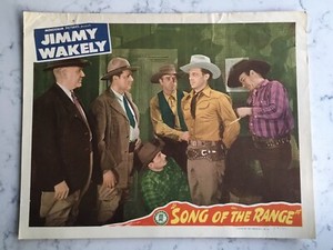 VINTAGE MOVIE LOBBY CARD POSTER SONG OF THE RANGE JIMMY WAKELY WESTERN 1949 2