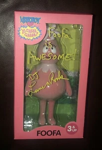YO GABBA GABBA * FOOFA * JUGUETE DE ARTE DE VINILO FLOCADO FIRMADO POR DJ ROCK LANCE KIDROBOT - Imagen 1 de 12