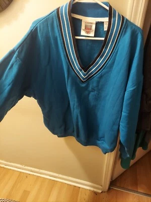 Claybrooke Sport Turquoise Blue Men's V-neck Fleece Lined Sweater Size XL - Image 1 of 4