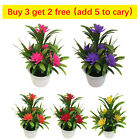 Artificial Potted Flowers Fake False Plants Outdoor Garden Home In Pot Decor