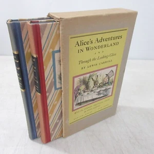 Vintage Alice's Adventures in Wonderland & Through Looking Glass Lewis Carroll - Picture 1 of 16