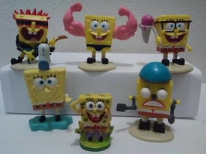 SPONGEBOB Schwammkopf Viacom PVC Kunststoff Figur 6 Stück Nickelodeon Applaus - Bild 1 von 12