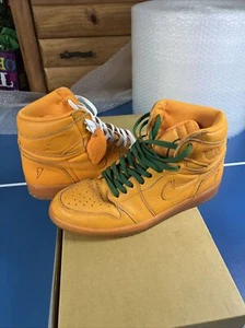 Size 13 Used- Air Jordan 1 Retro OG G8RD High Orange Peel - Picture 1 of 11
