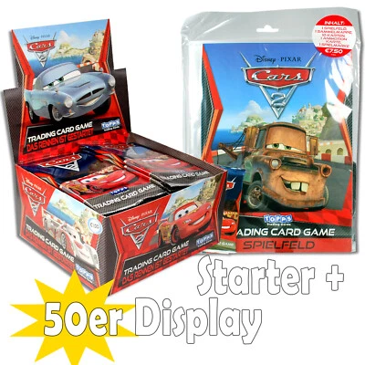 Disney CARS 2 Trading Cards • 50er Display + Starter • topps • NEU! OVP!