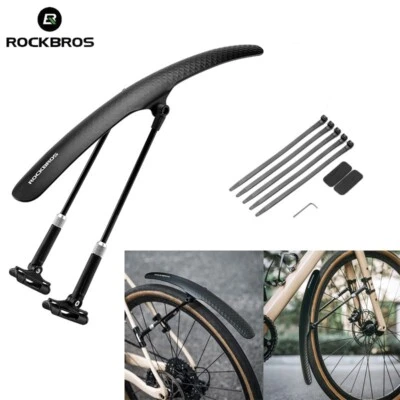 ROCKBROS Road Bike Mudguard Adjustable Cycling Bicycle Front/Rear Fender 1PC - image 1 of 4