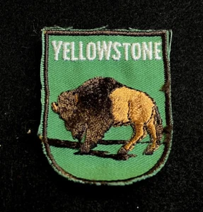 Parche de colección Yellowstone Park recuerdo estatal de Wyoming viaje bisonte búfalo - Imagen 1 de 3