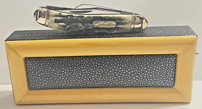 Colt Signature Series CT248 Black Stag 3 Blade Pocket Knife  w/ Box NEW - Image 1 of 4