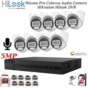 HIKVISION 5MP COLORVU CCTV SISTEMA 2K DVR EXTERIOR CÁMARA DE SEGURIDAD VISIÓN NOCTURNA KIT - Imagen 1 de 29