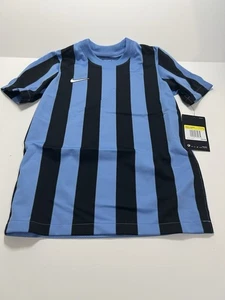 Nike Youth Stripe Division 4 Soccer Jersey Dri Fit CW3820-448 SZ SMALL MSRP $35 - Picture 1 of 4