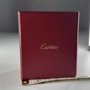 Cartier Red Jewelry Box Authentic *Empty Box* Ring, Earrings, Gift, Collector - Picture 1 of 12