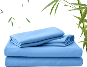 2000TC Bamboo Bed Sheets Queen – Ultra Soft 4 Piece Sheet Set, Deep Pocket 40Cm, - Picture 1 of 7