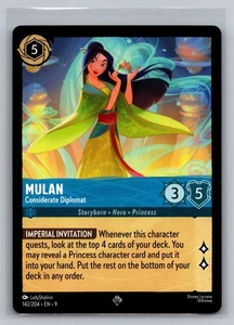 Mulan - Considerate Diplomat 142/204 Disney Lorcana Super Rare NM - Picture 1 of 2