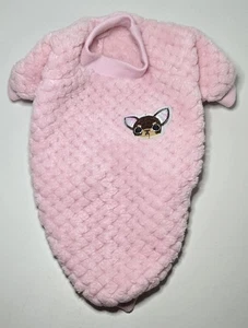 Camisa Suéter Rosa Suave Difusa Perro Talla Mediana Bordada Linda Cara Chihuahua  - Imagen 1 de 5