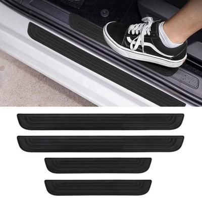 4Pcs For Mercedes-Benz Door Sill Protector Anti-Scratch Rubber Threshold Strips - Image 1 of 4
