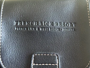 NEW RARE! Pete Dye French Lick Golf Course Leather Zipper Bag Valuables Pouch - Picture 1 of 6