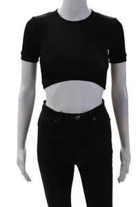 ALIX NYC Girls Short Sleeve Solid T Shirt Black Size XS - Picture 1 of 5