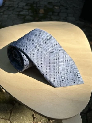 Corbata para hombre KENZO Homme diseño geométrico azul claro 100 % seda hecha en Italia Foto 1 de 4