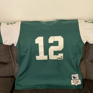 MITCHELL+NESS NEW YORK JETS #12 JOE NAMATH 1965-77 THROWBACK FOOTBALL JERSEY 56 - Picture 1 of 9