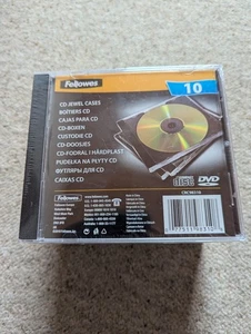 Fellowes - CD/DVD Jewel Cases 10 Stück (10er Pack) -  Brandneu noch versiegelt - Bild 1 von 2