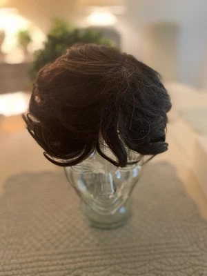 Nova Peruca Masculina Cabelo Humano Natural Peruca Masculina Cabelo Masculino CA Ultra Bond, Cor 1B Preto - Imagem 1 de 4