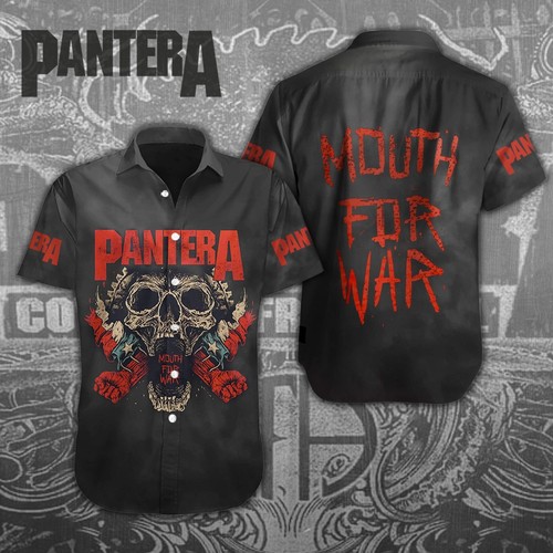 PALM ANGELS Pantera abito manica corta camicia hawaiana