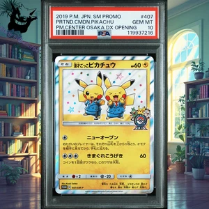 PSA 10 Pretend Comedian Pikachu 407/SM-P Osaka 2019 Japanese Pokemon Card - Picture 1 of 8