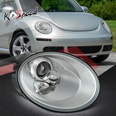 Faro proyector transparente/cromo lado derecho pasajero para VW Beetle 2006-2011 Foto 1 de 4