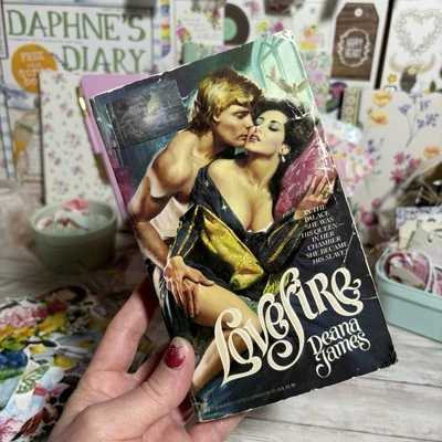 Lovefire By Deana James Vintage Historical Romance Novel 1985 Clinch Cover Zebra - Image 1 of 4