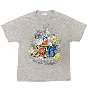 Disneyland T-Shirt Mickey Mouse Tee Disney World 2016 Castle Gray Large Retired - Picture 1 of 5