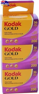 Gold 200 Color Negative Film 35mm 24 Exposures 3 Pack 6033971 - Picture 1 of 12