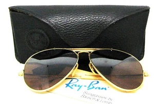 Ray-Ban USA *LIC Vintage 1937-87 B&L The General  Aviator TGM Sunglasses & Case - Picture 1 of 18