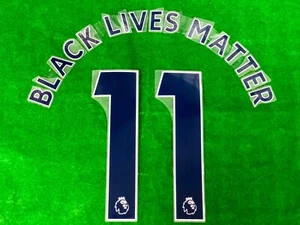 OFFICIAL BLACK LIVES MATTER EPL 2019-20 NAVY PLAYER ISSUE PRINT - Picture 1 of 5