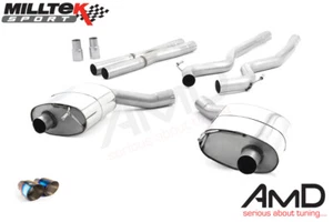 Milltek Mustang 5.0 V8 GT Cat Back Exhaust Non Resonated Burnt Tips SSXFD219 - Picture 1 of 1