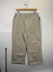 Gap Pants Petite 12 Brown Loose Khaki Wide Leg Baggy NWT Women $79.99 MRSP A76 - Picture 1 of 14