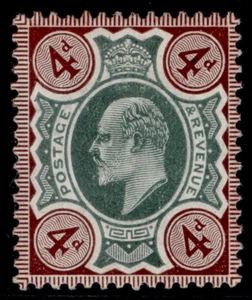 GB EDVII SG238 SPEC M24(2), 4d verde profundo y marrón chocolate (C), M COMO NUEVO. Cat £40 - Imagen 1 de 1