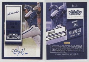 2015 Panini Contenders Prospect Ticket Blue Foil Gilbert Lara #20 Auto