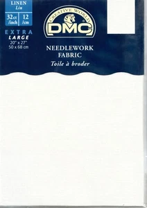 DMC 32 cuenta lino uniforme para costura 20"" x 27"" (50cm x 68cm) preenvasado - Imagen 1 de 4