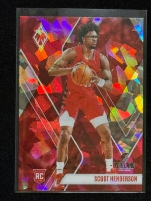 Scoot Henderson (RC) 2023-24 Panini Phoenix Red Cracked Ice Rookie #298 PORTLAND - Image 1 of 2