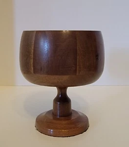 Vintage Lebanon Supply Co. Heirloom Walnut Ware Nut/Candy Pedestal Walnut Bowl - Picture 1 of 4