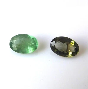 Tourmaline Faceted 6X9 mm Oval Natural Multi Color Gemstone Calibrated 2 Pieces - Picture 1 of 5