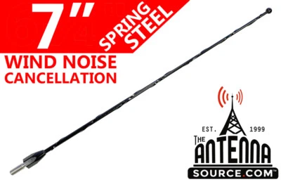 Mástil de antena AM/FM de acero inoxidable con resorte negro de 7" para Ford F150 Raptor 2010-2026 Foto 1 de 4