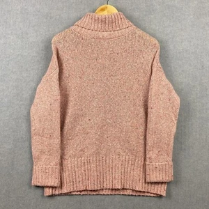 Suzanne Grae Jumper Womens Small Pink Knit Turtle Neck Pullover Ribbed Stretch - Picture 1 of 7