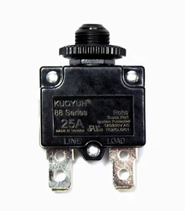 4pc 25A Circuit Breaker 88 series 125/250VAC 50/60Hz UL KUOYUH Taiwan  - Picture 1 of 7
