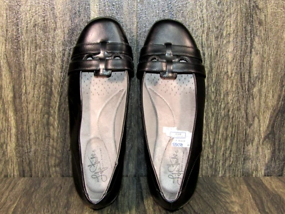 Zapatos planos Life Stride Soft System para mujer negros imitación cuero Dezi Ballet talla 9W Foto 1 de 4