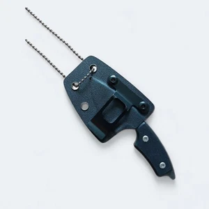 Neck Knife Messer 440C Stahl Kydexscheide, Halskette, Gürtelclip, G10, Bushcraft - Picture 1 of 8